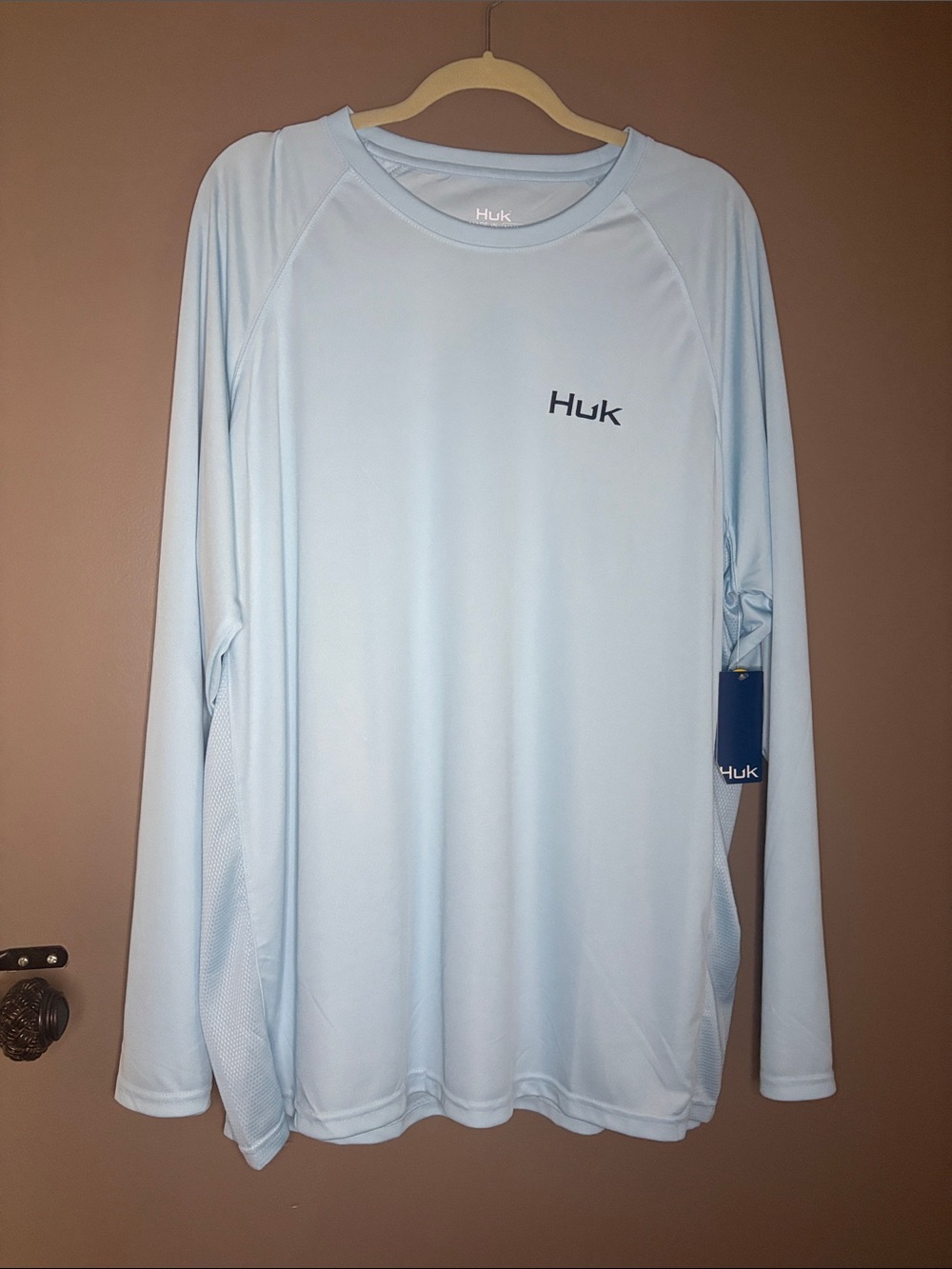 Huk Light Blue Long Sleeve Performance Tee